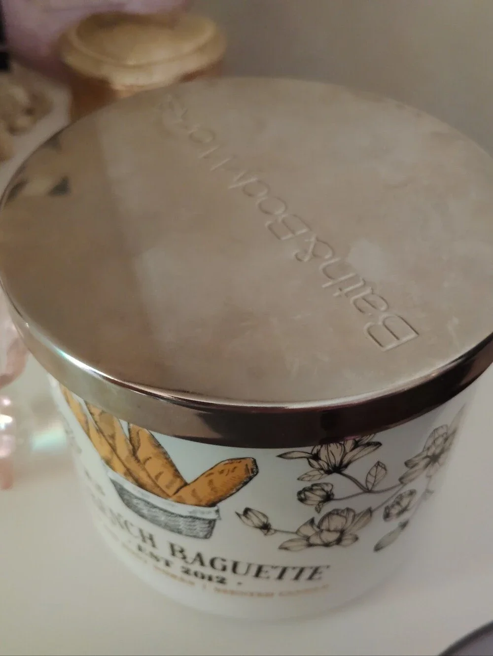 Rare New Bath & Body Works French Baguette 3 Wick Scented Jar Candle